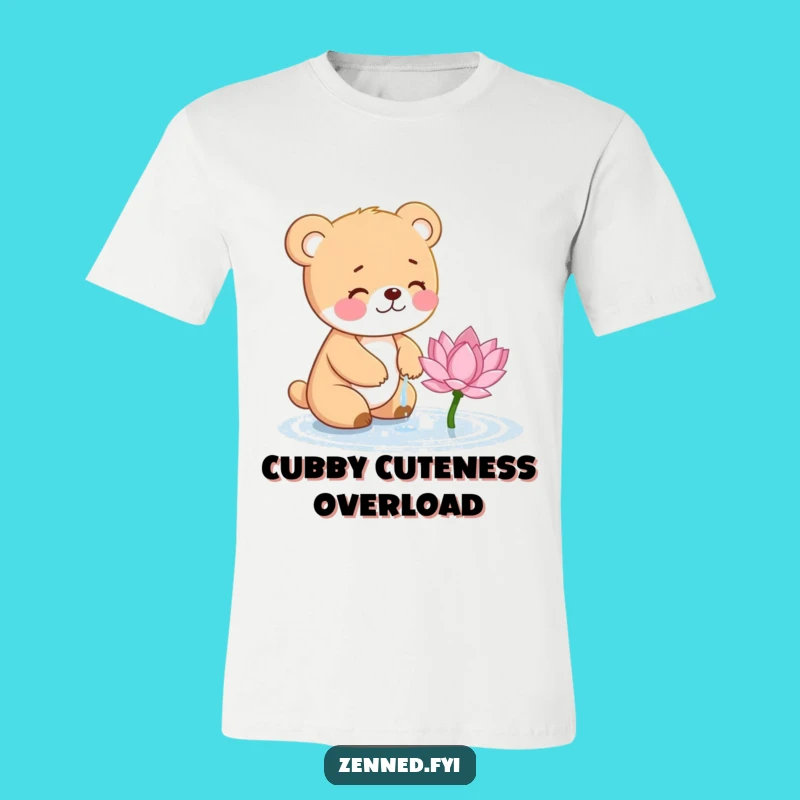 Funny Bear Cub Lotus T-Shirt - Cute & Hilarious Gift for Nature Lovers