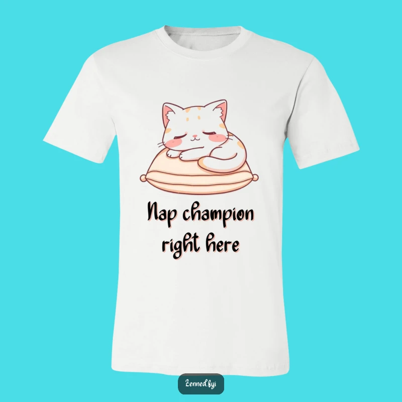 Funny Cat Nap T-Shirt: Content Sleeping Feline Apparel Gift