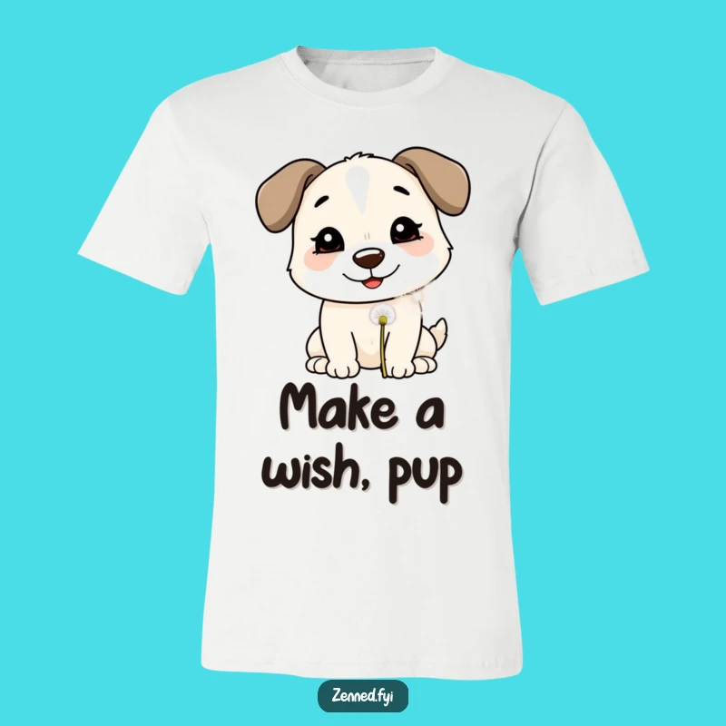 Show off your love for dogs and happy dreams with this hilarious t-shirt featuring a smiling dog making a wish. Perfect for spreading good vibes.