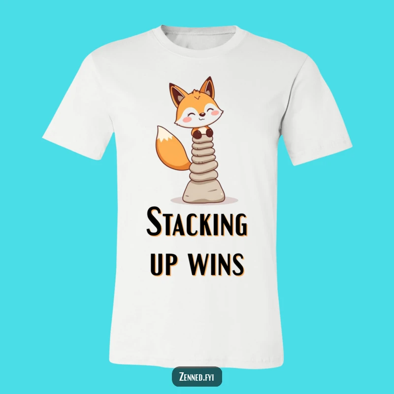 Funny Fox Cairn T-Shirt - Zen Balance Humor, Perfect Patience Gift