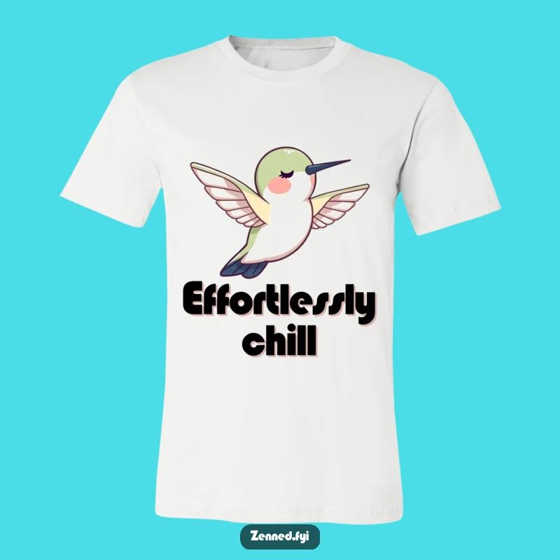 Funny Hummingbird Stillness T-Shirt: Peaceful Zen Apparel for a Calm Aura