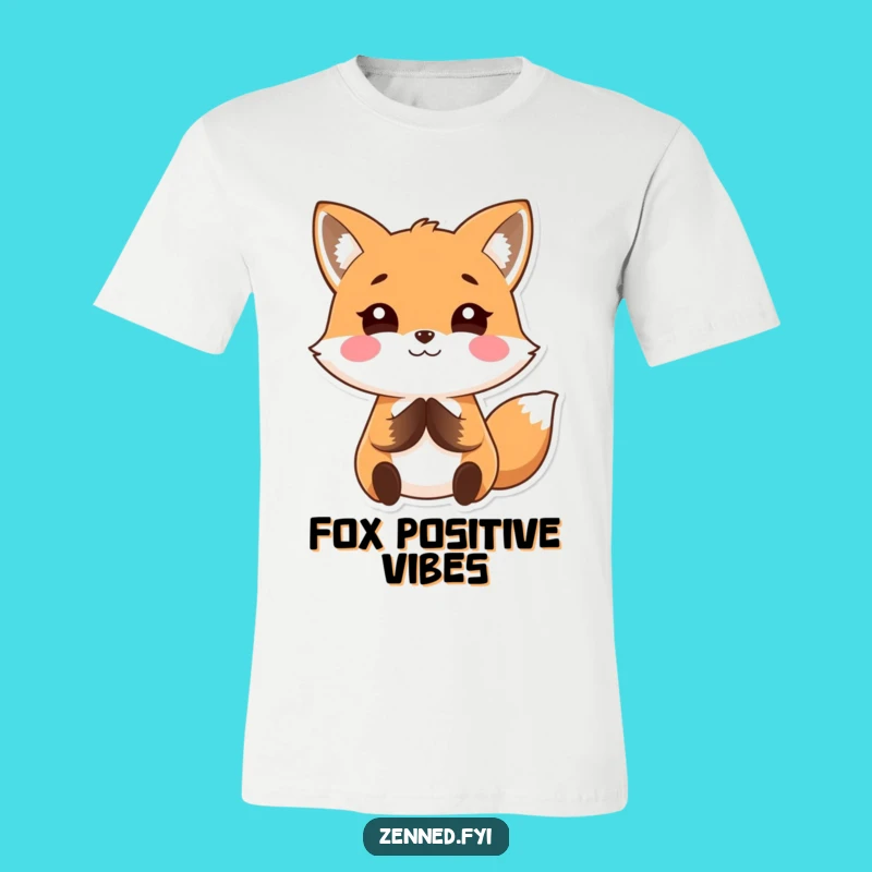 Funny Kawaii Fox T-Shirt: Calm Hands, Perfect Serene Gift for Women