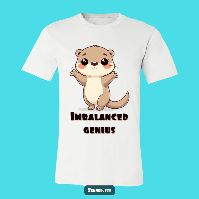 Funny Otter Balance T-Shirt: Focused Aquatic Acrobat Apparel Gift