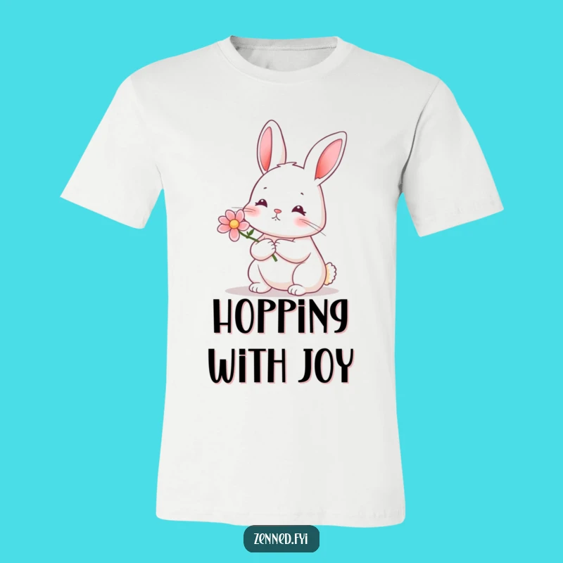 Funny Rabbit Flower T-Shirt: Wear Gentle Charm and Playful Spirit
