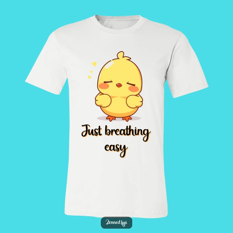 Funny Chick Zen T-Shirt, Deep Breathing Pose, Hilarious Relaxation Gift