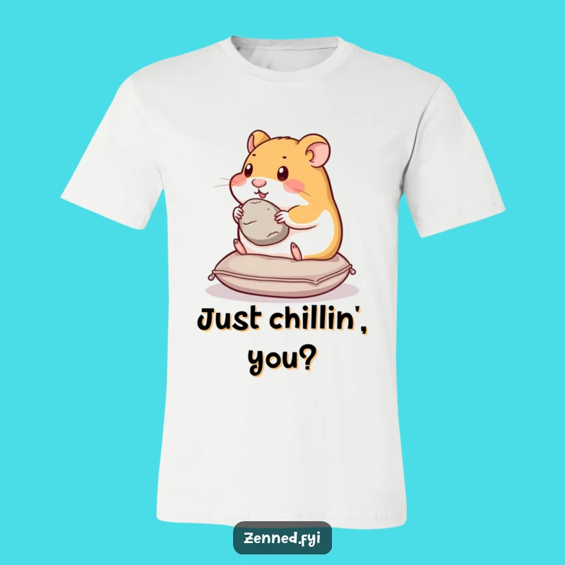 Funny Hamster Stone T-Shirt - Content Hamster Tee, Relaxed Gift