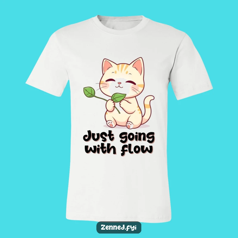Wear your peace with this funny kawaii cat releasing a leaf tee. Soft, stylish, and full of gentle charm.