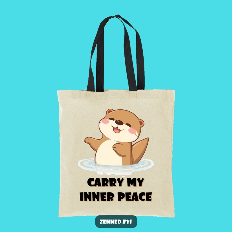 Funny Otter Tote Bag: Delightful Floating Otter Canvas Bag, Perfect Shopping Gift