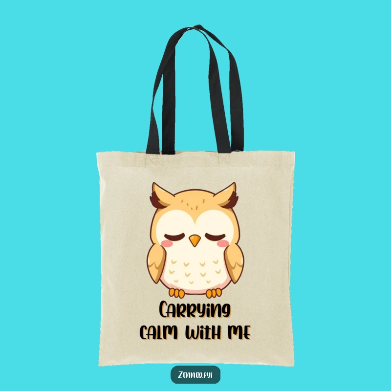 Funny Kawaii Owl Tote Bag - Carry Calmness and Smiles Everywhere