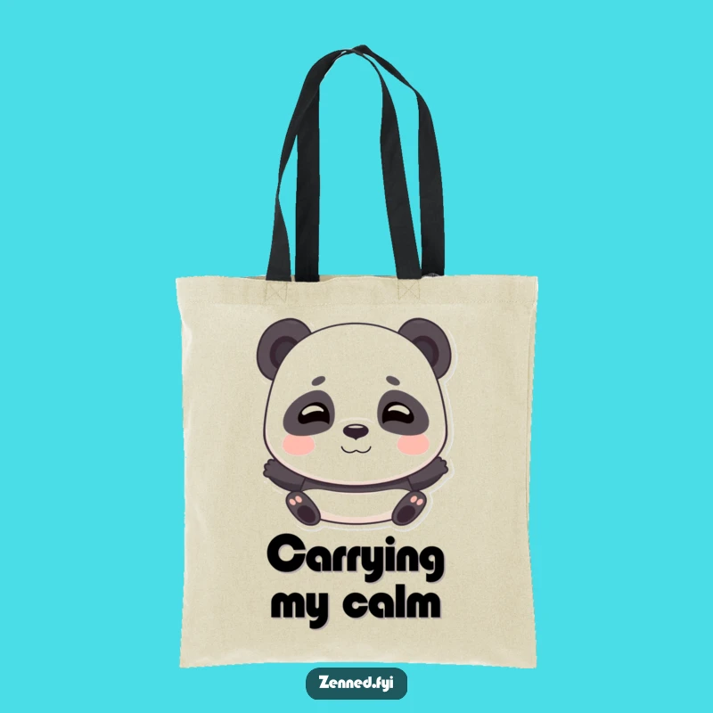 Funny Panda Breathing Tote Bag: Carry Your Zen! A Great Funny Gift!