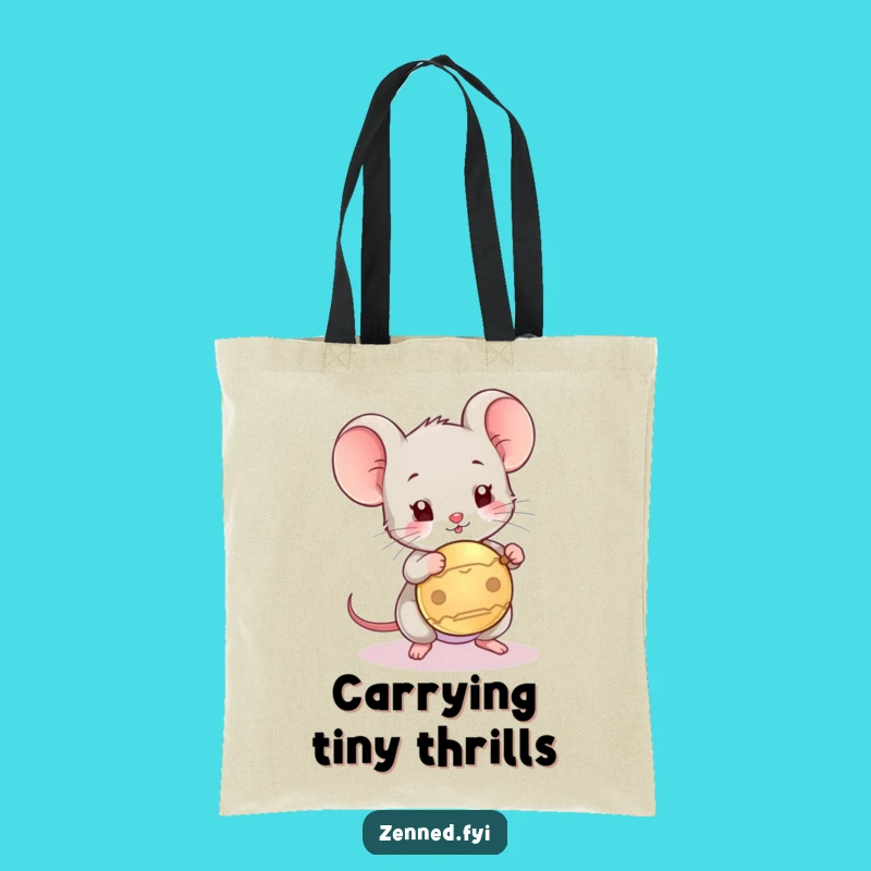 Funny Mouse Gong Tote Bag: Carry Your Essentials with Playful Humor