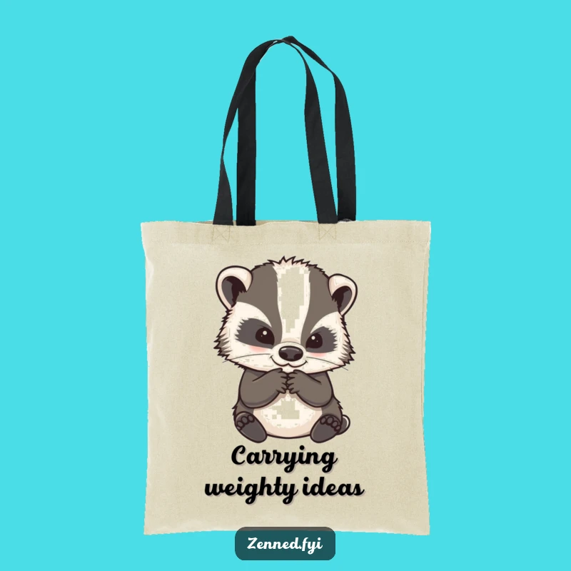 Funny Wise Badger Tote Bag: Carry Your Thoughts and Essentials with Humor