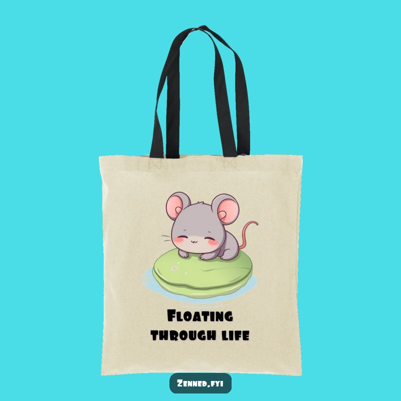 Charming Funny Grey Mouse Tote Bag - Carry Your Essentials with Serene Style