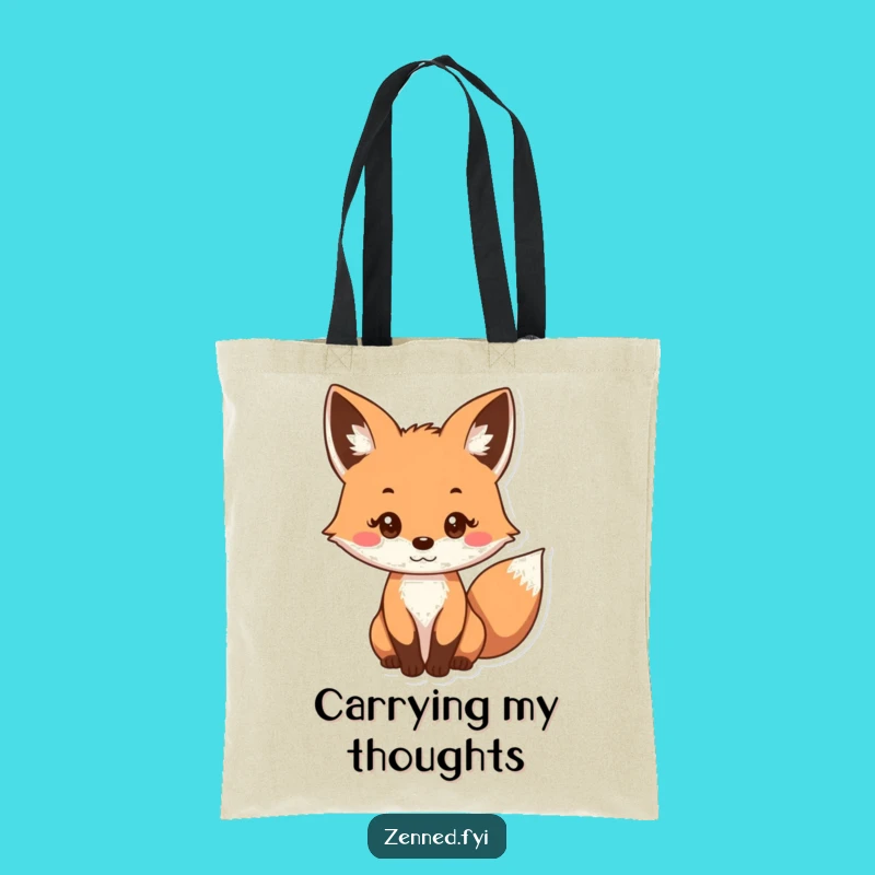 Funny Curious Fox Tote Bag - Gentle Gaze, Eco-Friendly, Great Gift