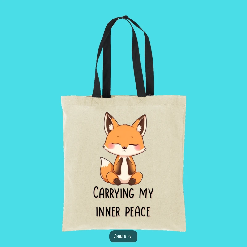 Funny Fox Zen Tote Bag: Carry Your Calm & Essentials