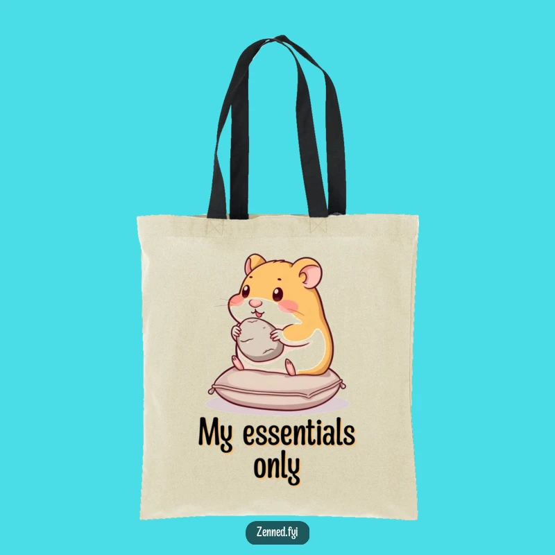 Funny Hamster Stone Tote Bag - Content Hamster Carry-All, Gift