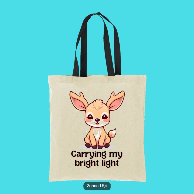 Funny Kawaii Deer Tote Bag - Carry Joy and Light with You