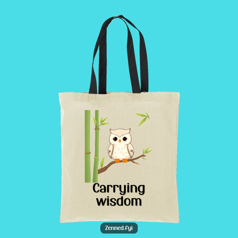 Funny Owl Zen Tote Bag - Carry Your Calm & Laughs Anywhere
