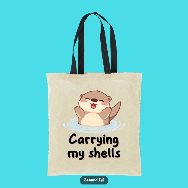 Funny Zen Otter Tote Bag: Joyful Floater Bag, Durable and Cheerful Gift