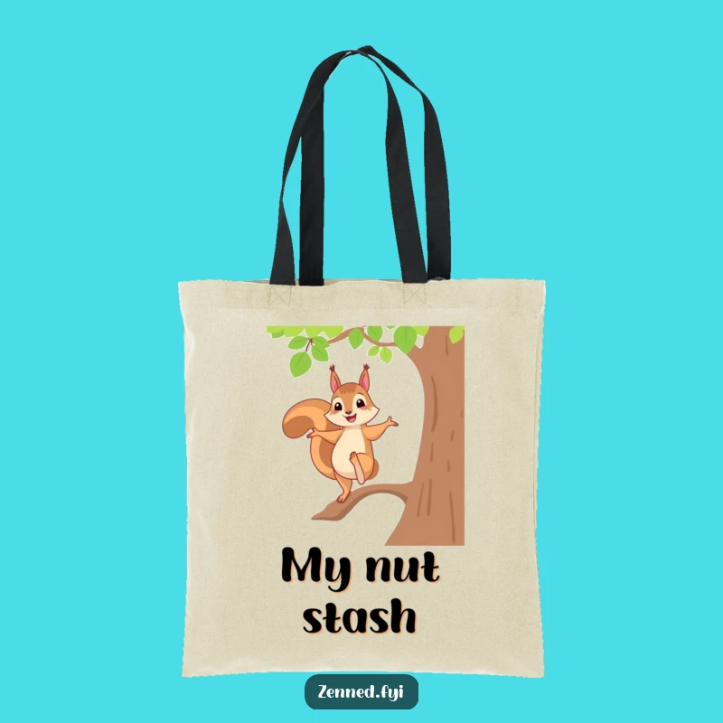 Funny Squirrel Yoga Tote Bag - Cheerful Balance Carryall Gift
